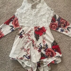 Floral Lace Romper